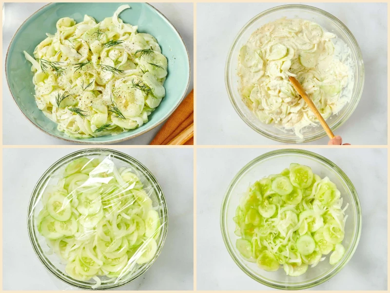 Dad's Creamy Cucumber Salad Recipe