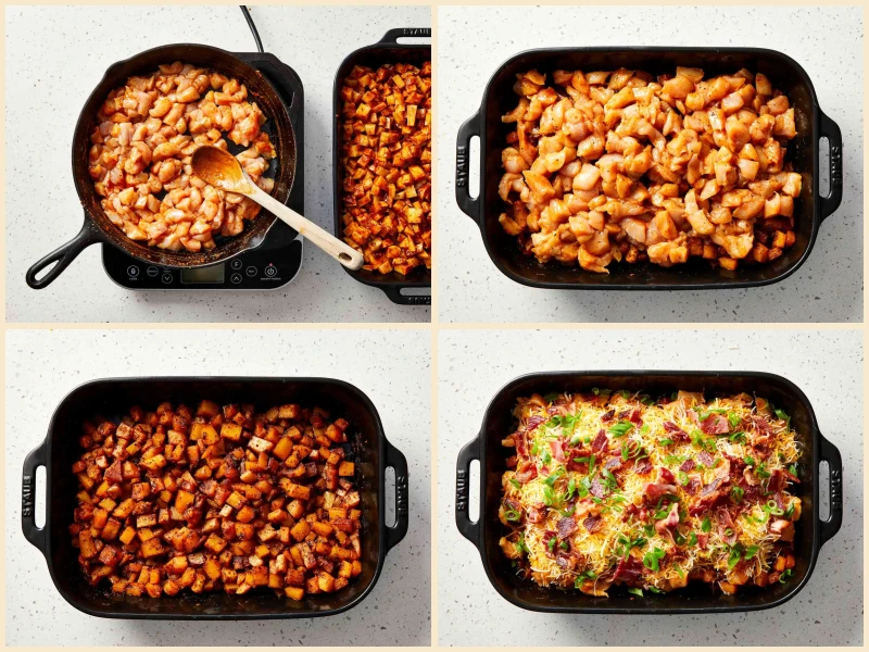 Buffalo Chicken and Roasted Potato Casserole Recipe