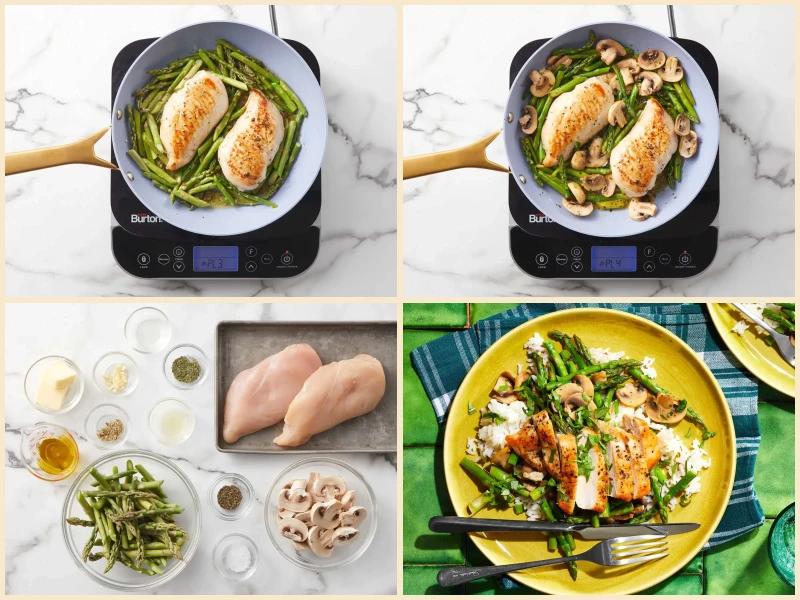 Chicken, Asparagus, and Mushroom Skillet Recipe