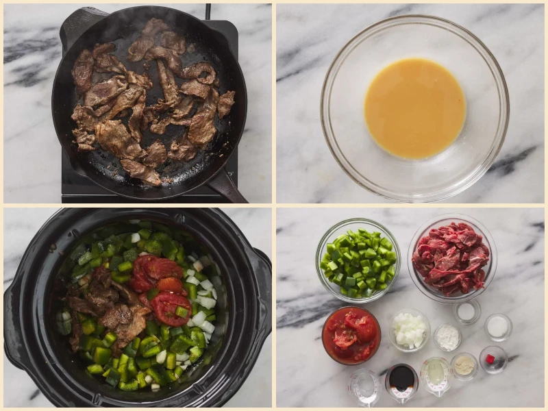 Slow Cooker Pepper Steak Recipe