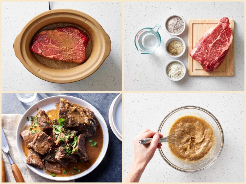 Three Packet Slow Cooker Roast Recipe