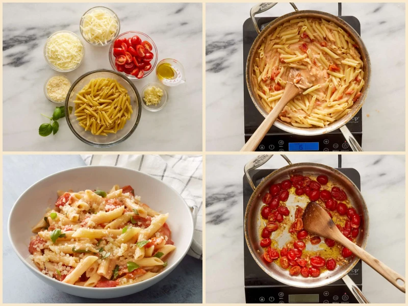 Tomato Basil Penne Pasta Recipe
