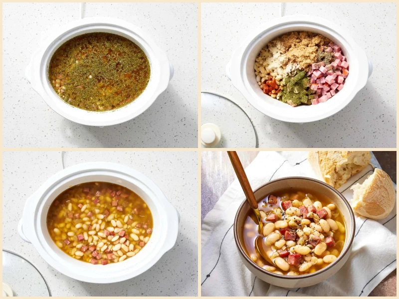Slow Cooker Ham and Beans Recipe