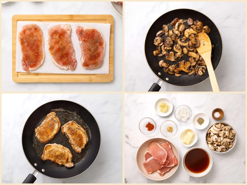 Pork Chops in Garlic Mushroom Sauce Recipe