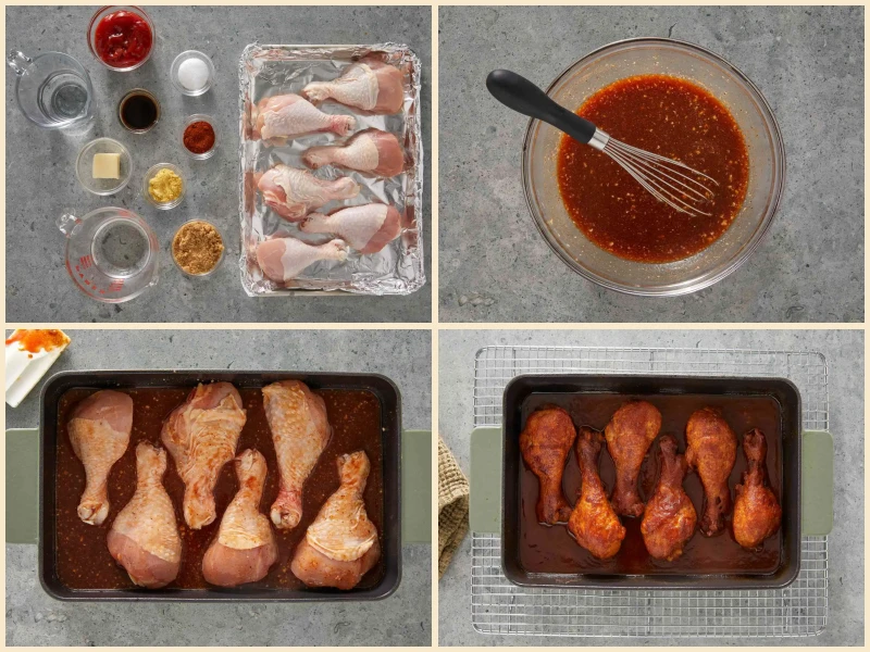 Oven BBQ Chicken Drumsticks Recipe