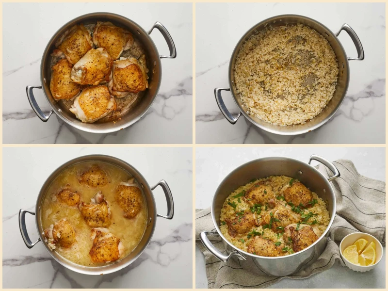 One-Pot Crispy Chicken and Rice