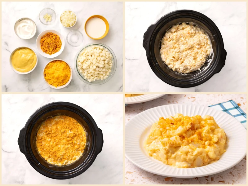 Easy Slow Cooker Cheesy Potatoes Recipe