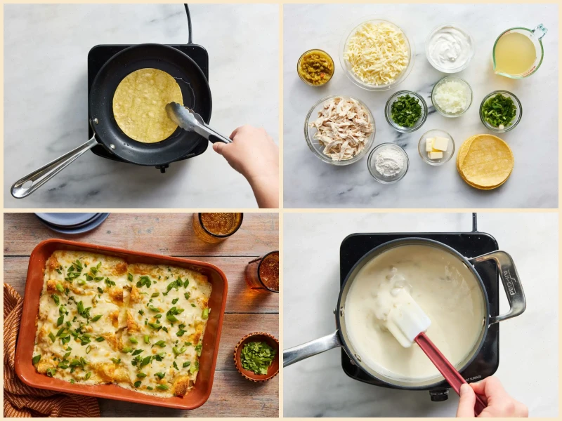 Chicken Enchiladas with Creamy Green Chile Sauce Recipe