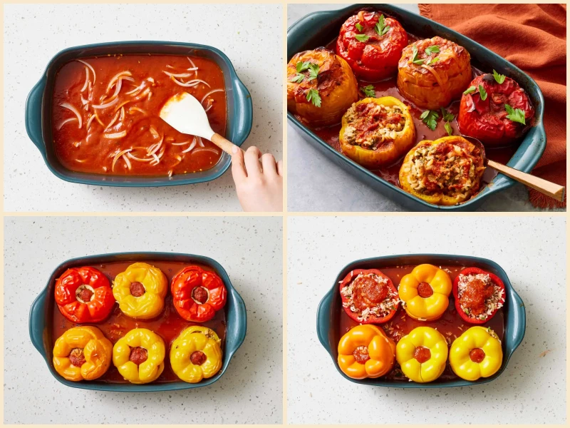 Beef and Rice Stuffed Bell Peppers Recipe
