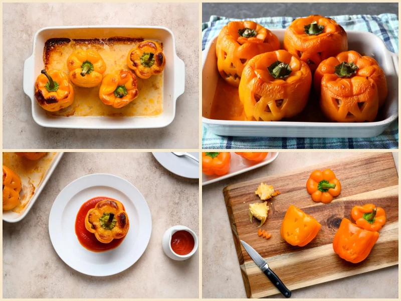 Jack-o'-Lantern Stuffed Peppers Recipe