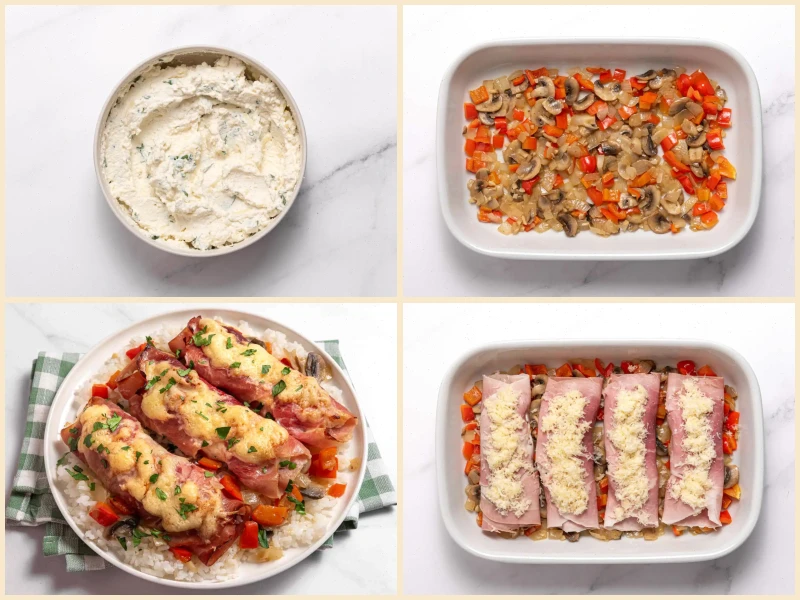 Three Cheese Ham Involtini Recipe