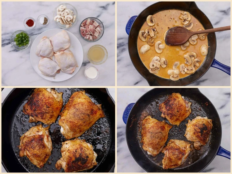 Keto Smothered Chicken Thighs Recipe