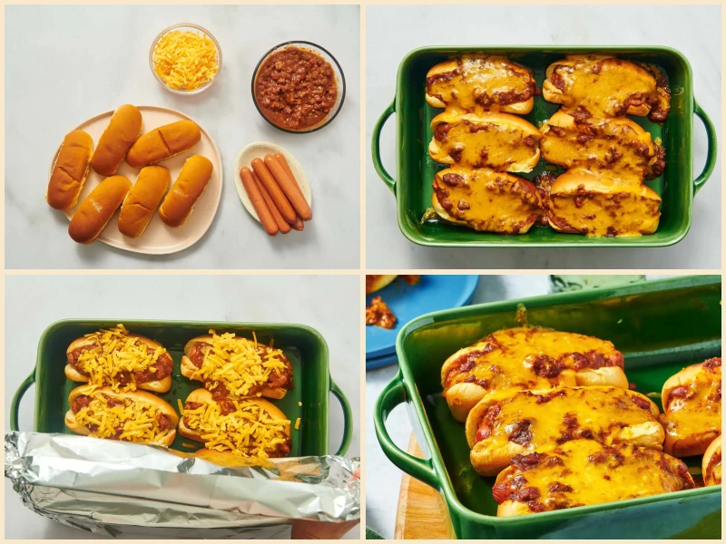 Baked Chili Hot Dogs Recipe
