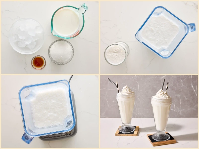 Vanilla Milkshakes without Ice Cream Recipe