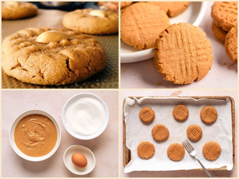 3-Ingredient Peanut Butter Cookies Recipe