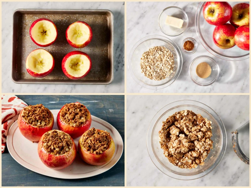 Baked Apples with Oatmeal Filling Recipe