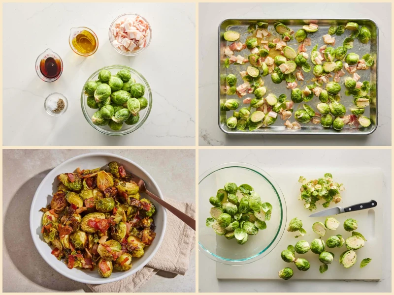 Maple Roasted Brussels Sprouts with Bacon Recipe