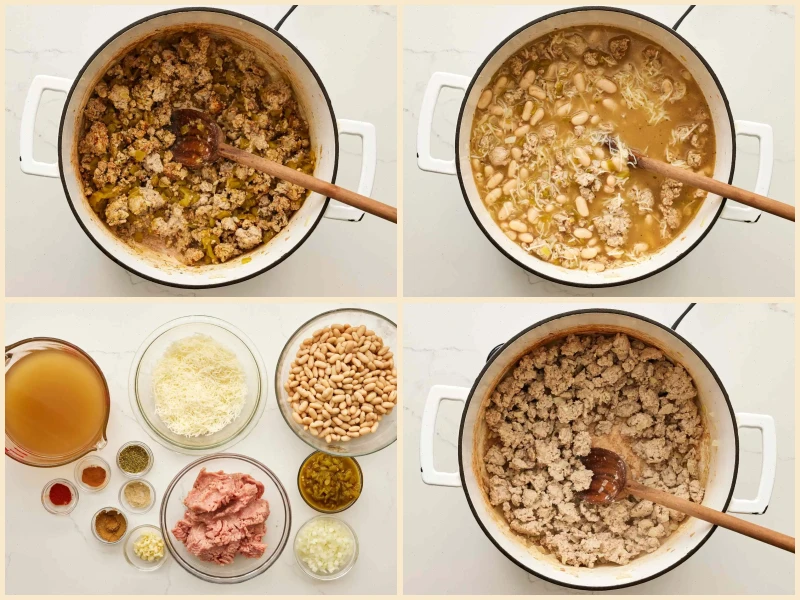 White Chili with Ground Turkey Recipe