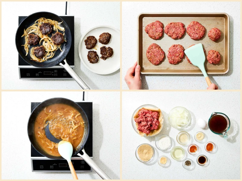 Hamburger Steak with Onions and Gravy Recipe