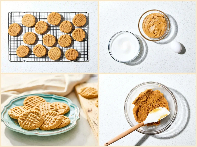 Three Ingredient Peanut Butter Cookies Recipe