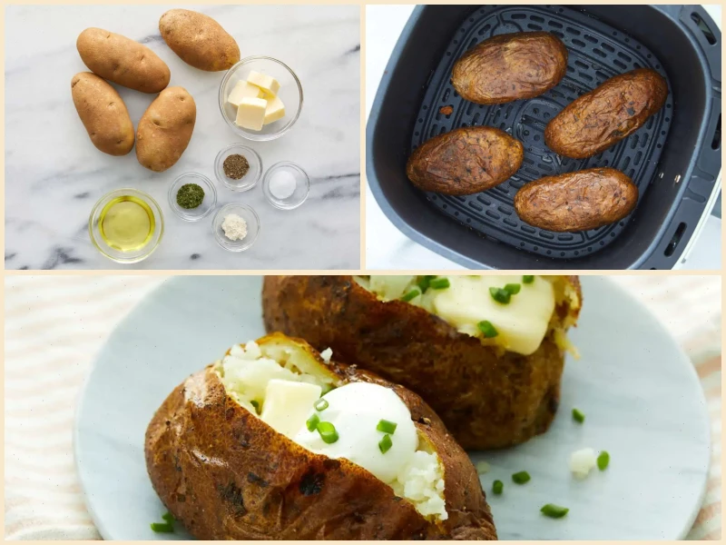 Easy Air Fryer Baked Potatoes Recipe
