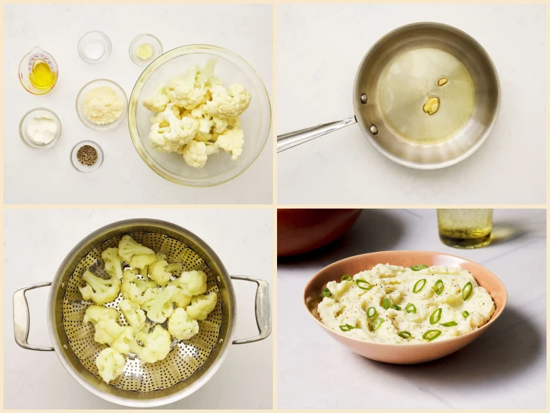 Garlic Mashed Cauliflower Recipe