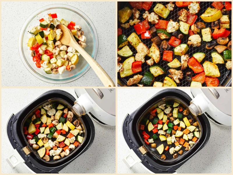 Air-Fryer Roasted Veggies Recipe