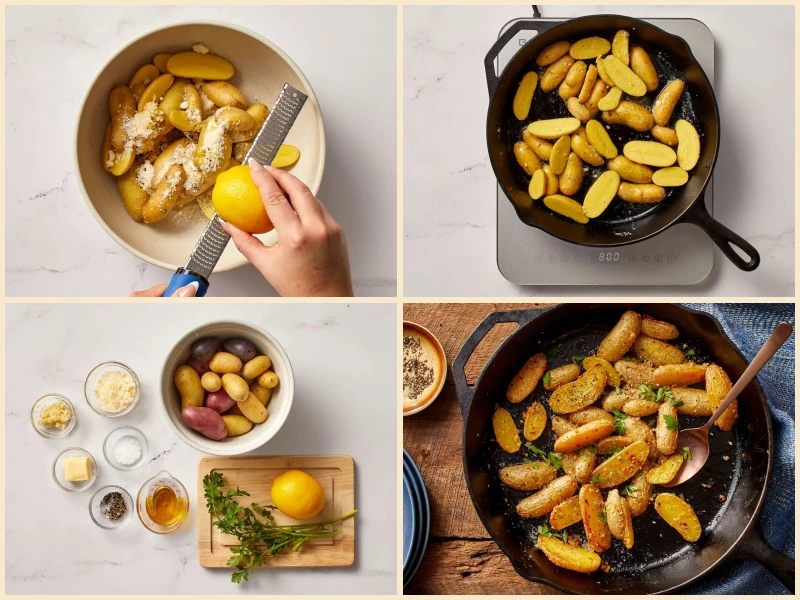Roasted Garlic-Parmesan Fingerling Potatoes Recipe