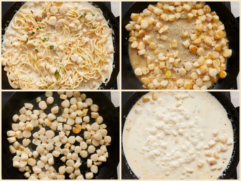 Creamy Bay Scallop Spaghetti Recipe
