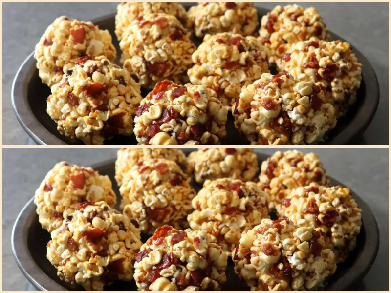 Bacon-Caramel Popcorn Balls Recipe