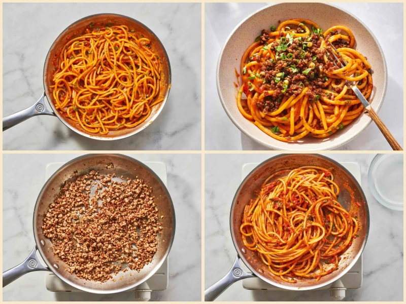Spicy Pumpkin Pork Noodles Recipe