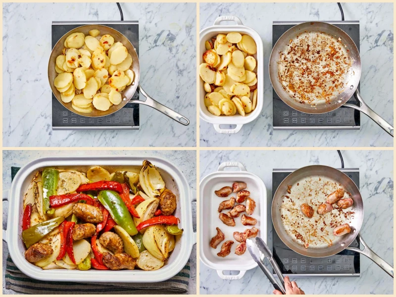 Sausage, Peppers, Onions, and Potato Bake Recipe