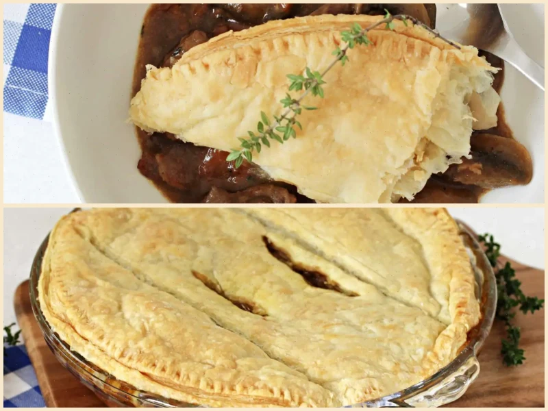 Beef, Mushroom, and Guinness Pie Recipe