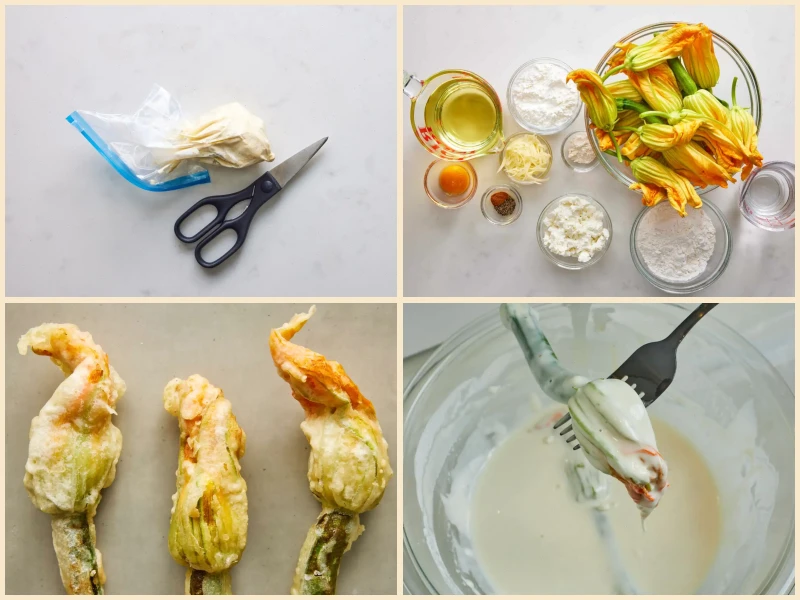 Fried Stuffed Squash Blossoms Recipe