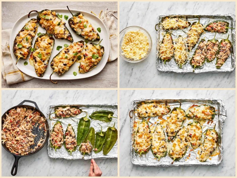 Chicken-Stuffed Poblano Peppers Recipe