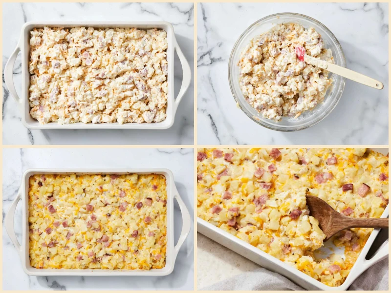 Cheesy Ham Potato Bake Recipe