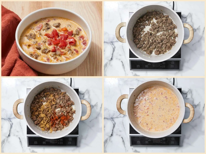 Creamy Keto Taco Soup with Ground Beef Recipe