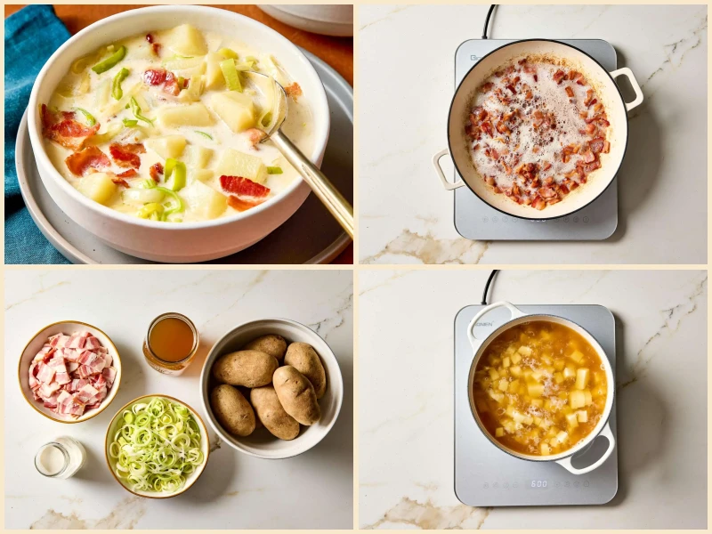 Potato Leek Soup with Bacon Recipe