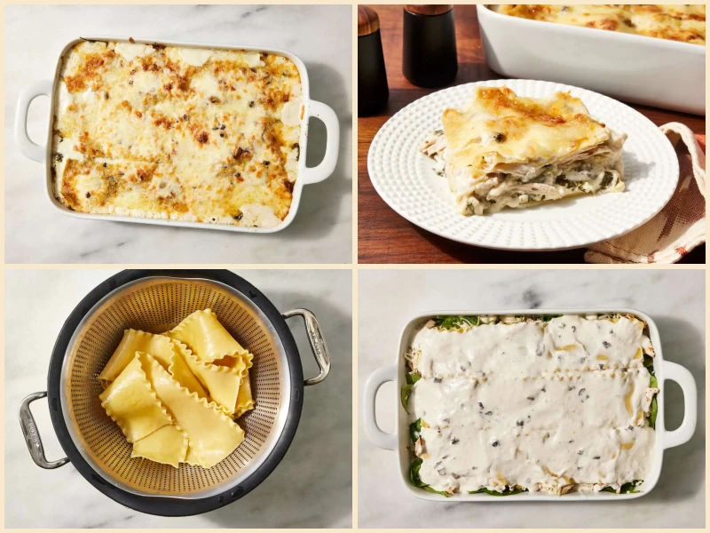 Chicken and Spinach Alfredo Lasagna Recipe