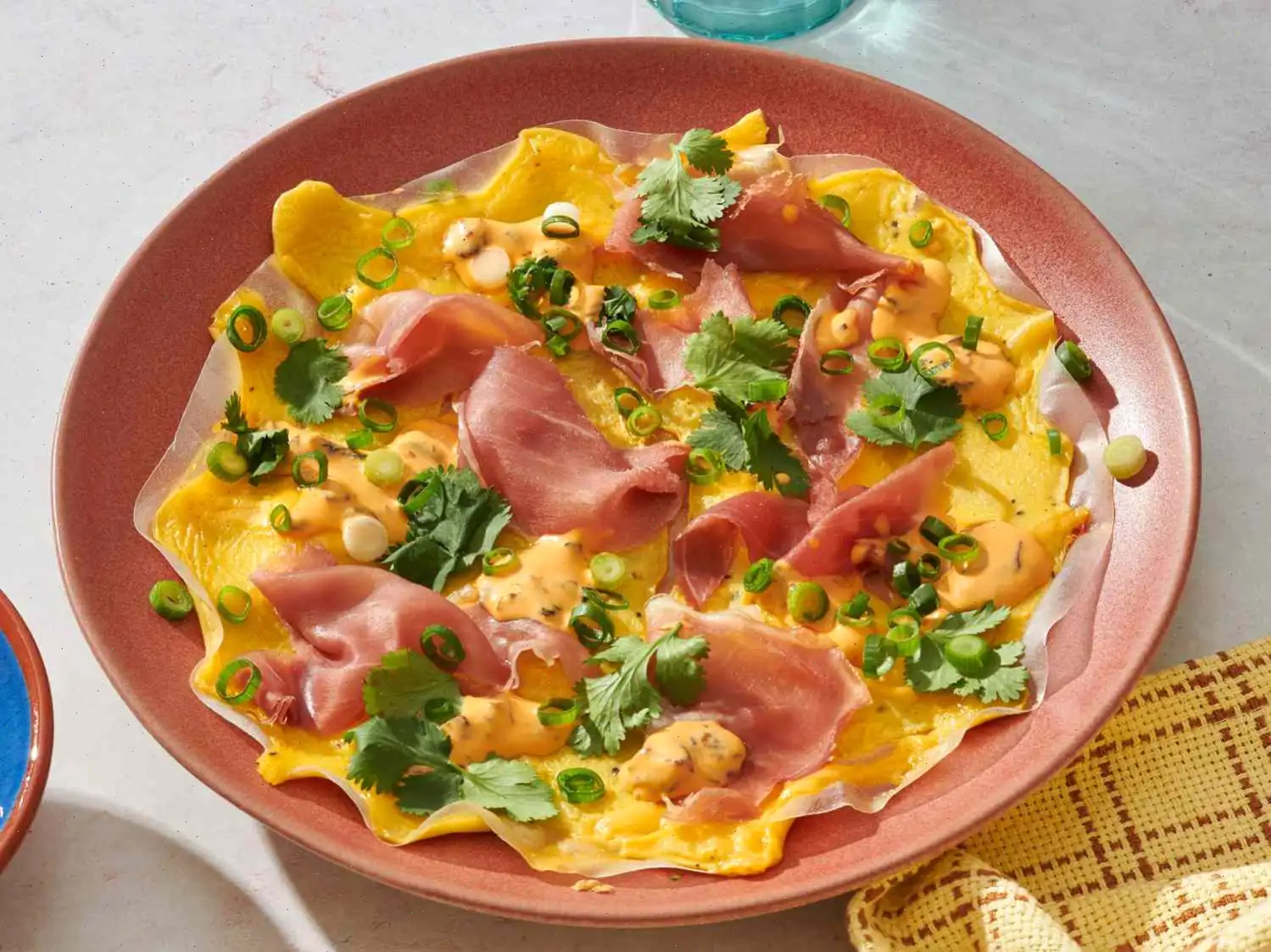 Rice Paper Breakfast Pizza Recipe