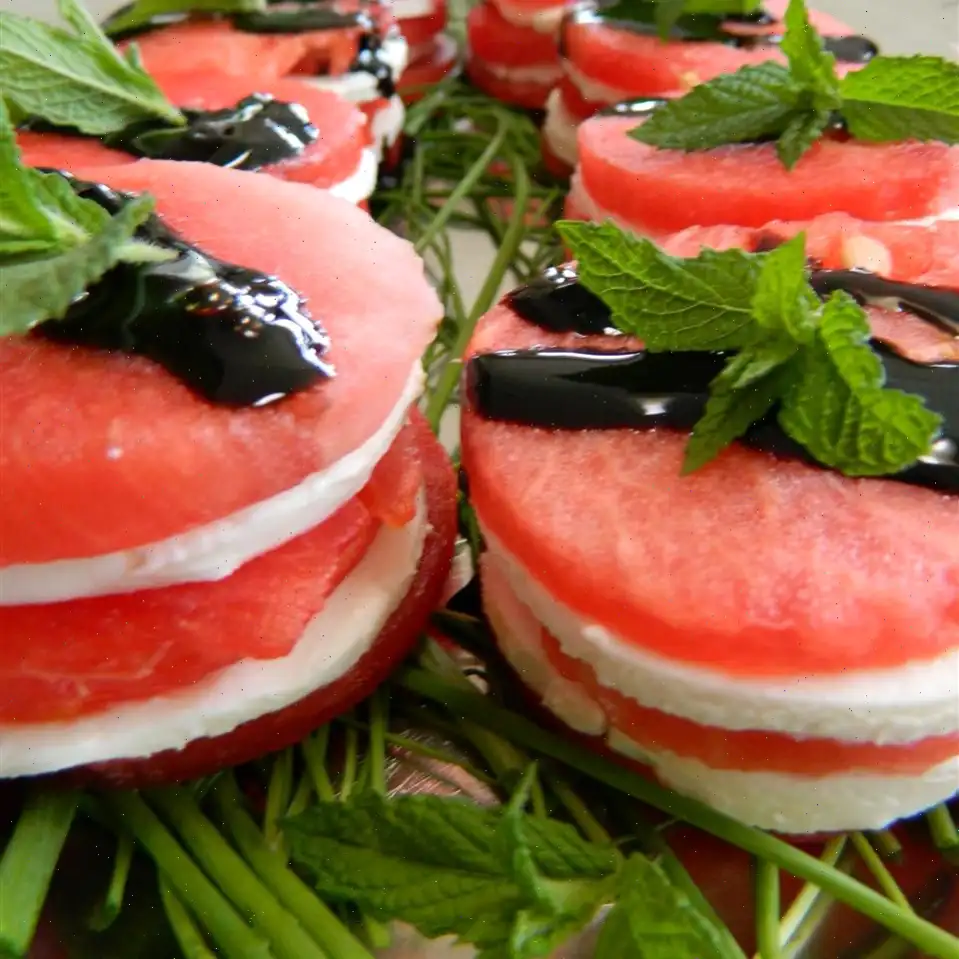 Shrimp Goat Cheese Watermelon Salad Stack Recipe