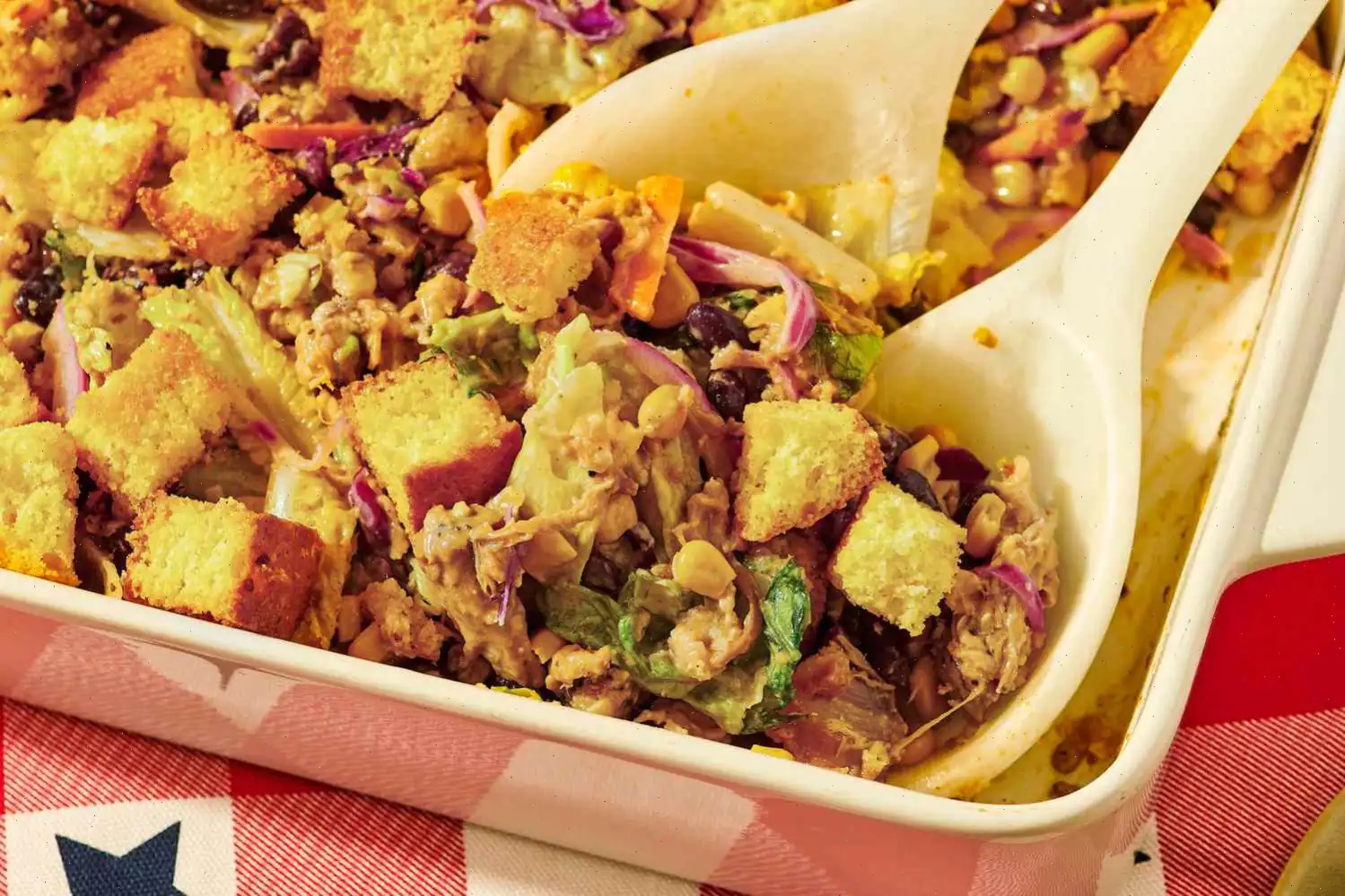 State Fair Pulled Pork and Cornbread Crouton Salad Recipe