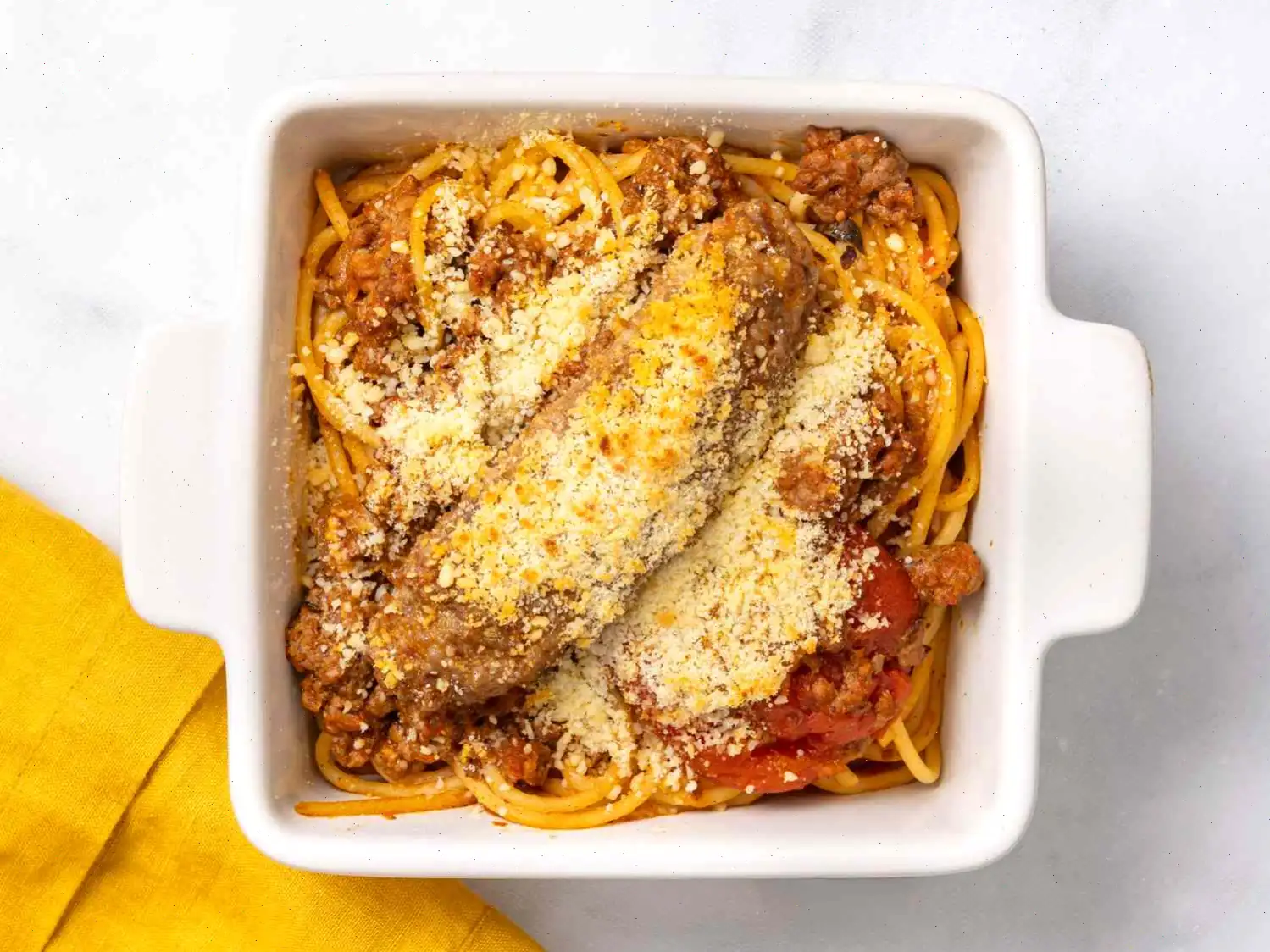 Camp David Spaghetti with Italian Sausage Recipe