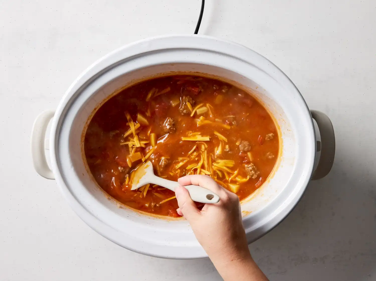 Slow Cooker Cheeseburger Soup Recipe