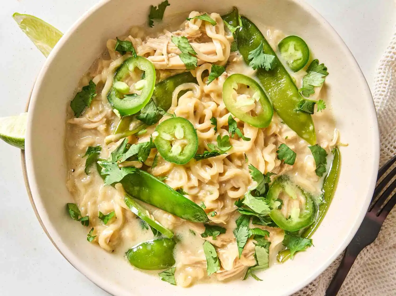 Creamy Green Curry Chicken Ramen Recipe