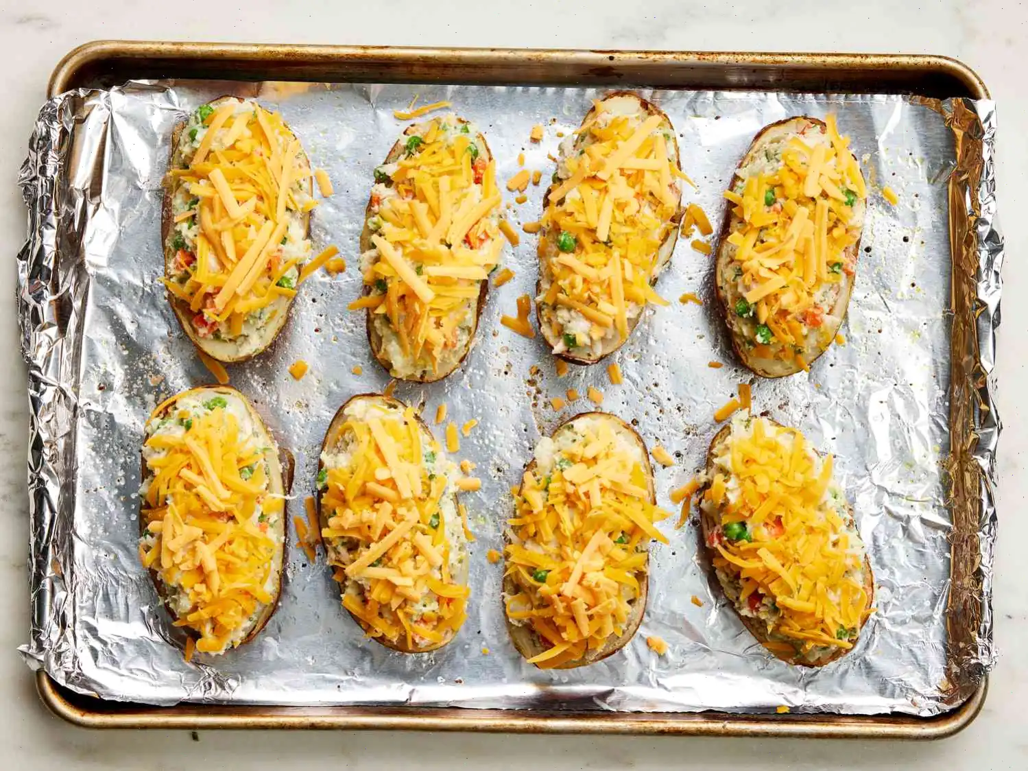 Twice Baked Chicken Pot Pie Potatoes Recipe