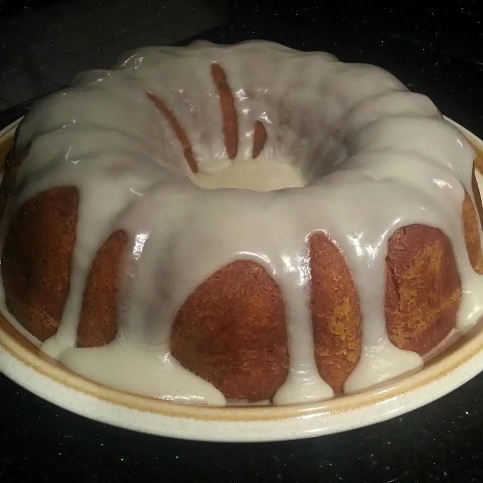 Holiday Pumpkin Cake with Rum-Cream Cheese Glaze Recipe