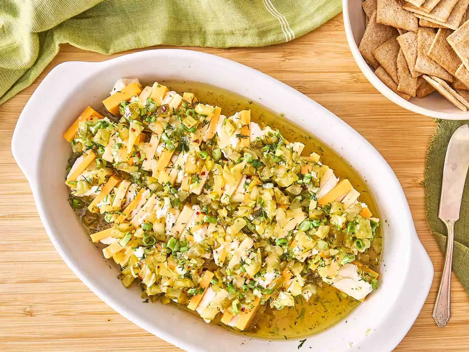 Pickle Marinated Cheese Recipe