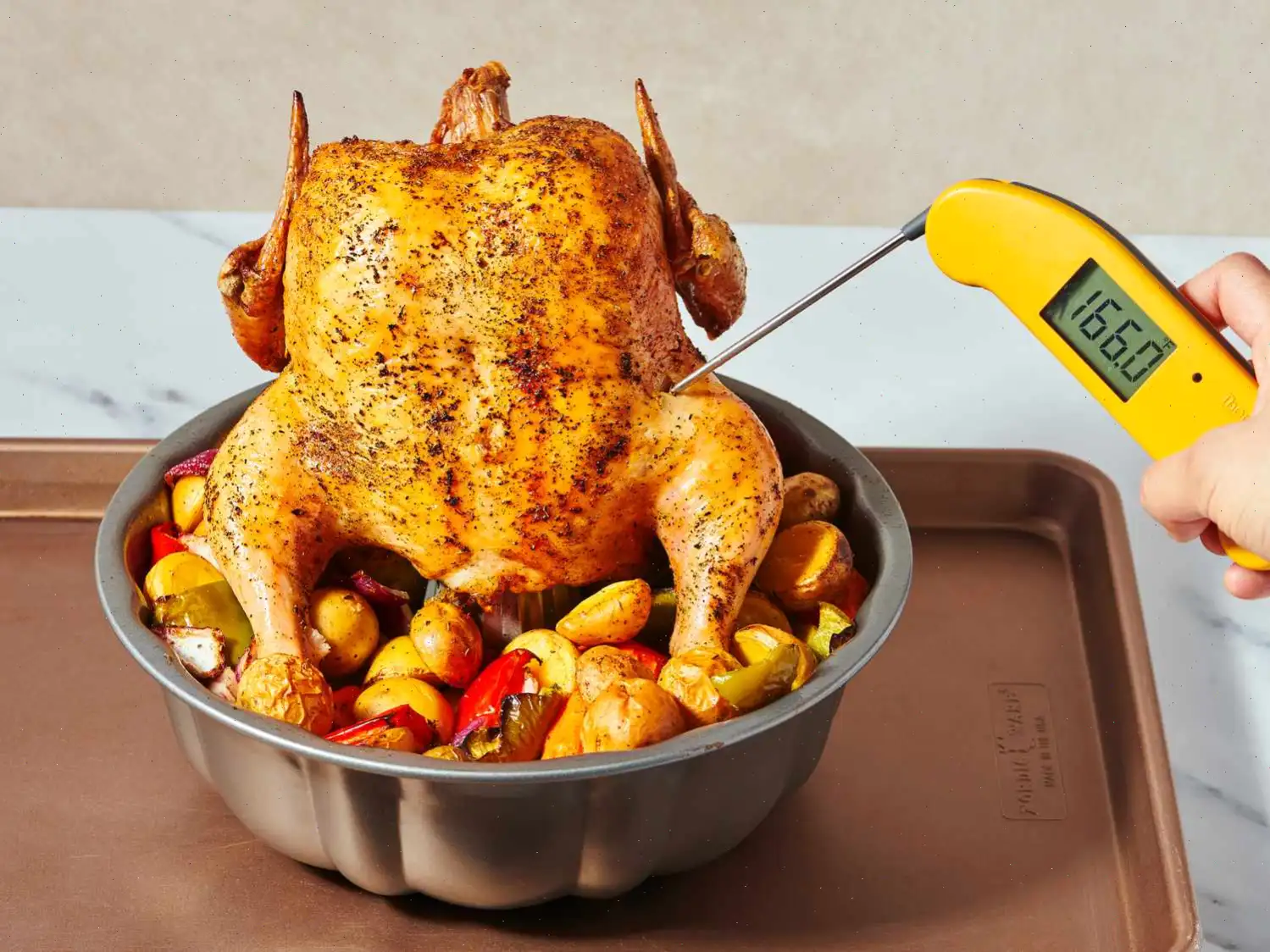 Easy Bundt Pan Roasted Greek Chicken and Vegetables Recipe