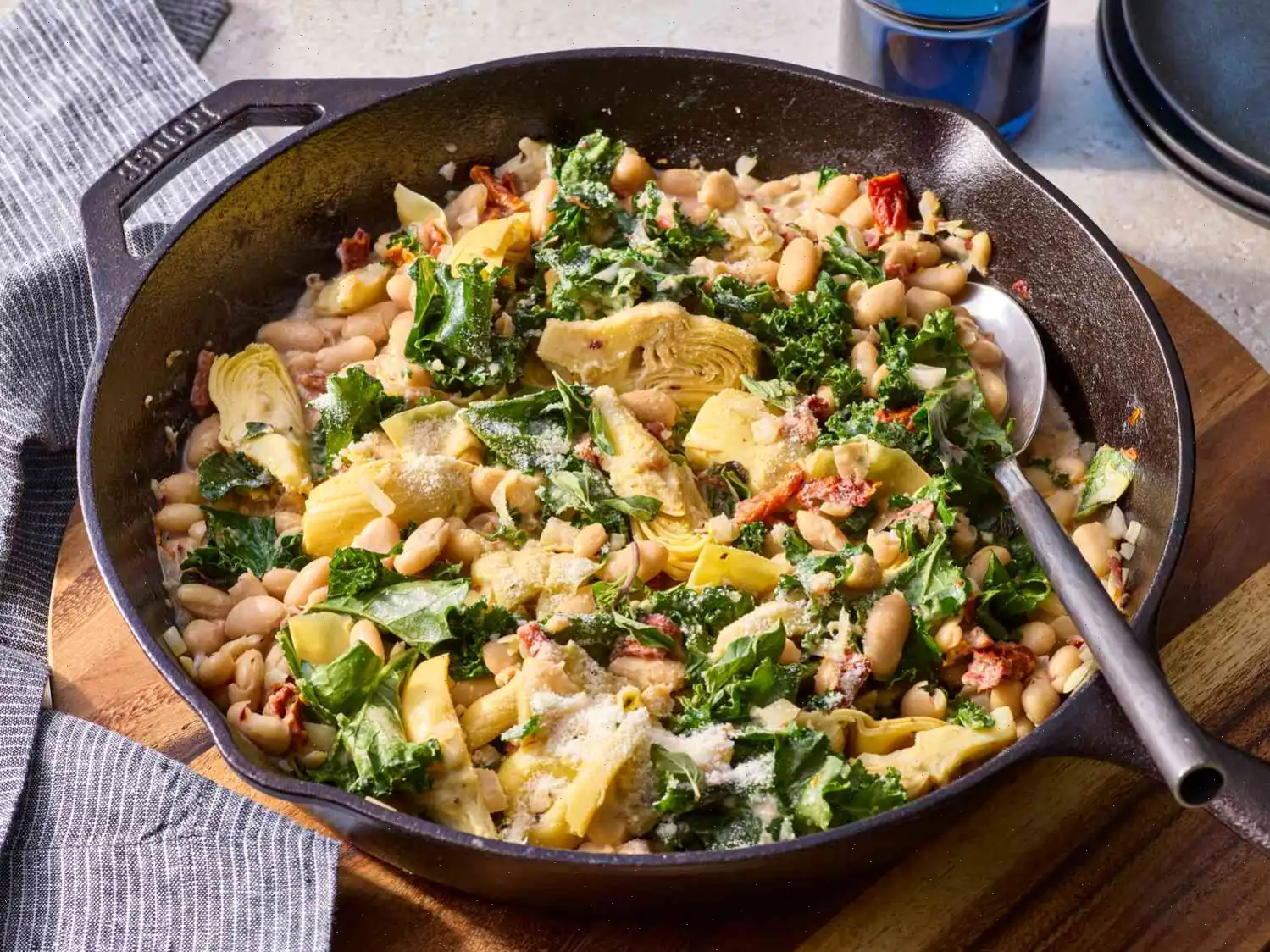 Creamy Tuscan White Bean Skillet Recipe